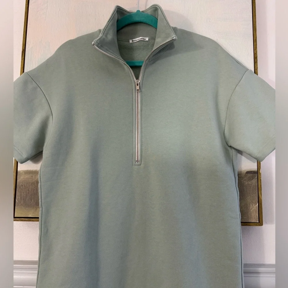 REFORMATION Hampton Mint Green Sweat Dress NWT* Size M